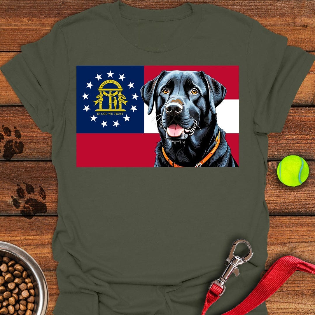 Georgia Black Labrador T-Shirt Shy Dog Clothes Mother's Day Gifts For Daughter