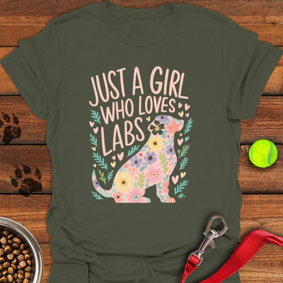 Girl Loves Labs T-Shirt Proud Dog Clothes Unique Gifts For Dad