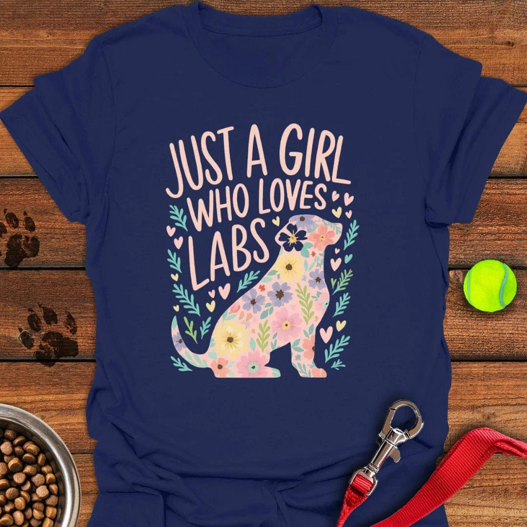 Girl Loves Labs T-Shirt Proud Dog Clothes Unique Gifts For Dad