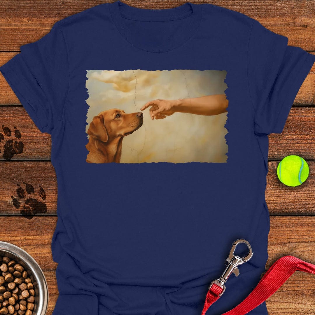 God Creates Fox Red Labrador T-Shirt Friendly Dog Clothing Retirement Gift Ideas For Men