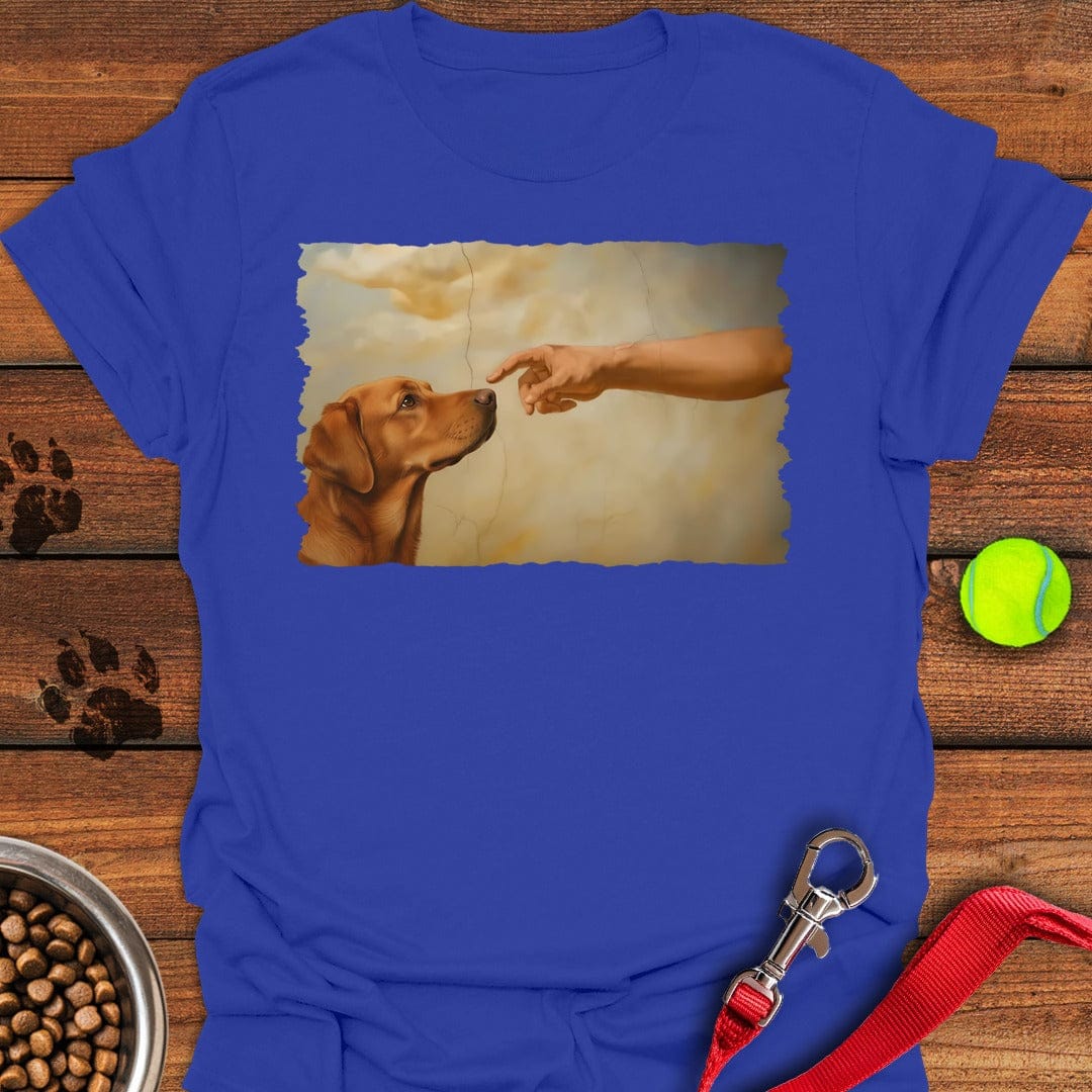 God Creates Fox Red Labrador T-Shirt Friendly Dog Clothing Retirement Gift Ideas For Men