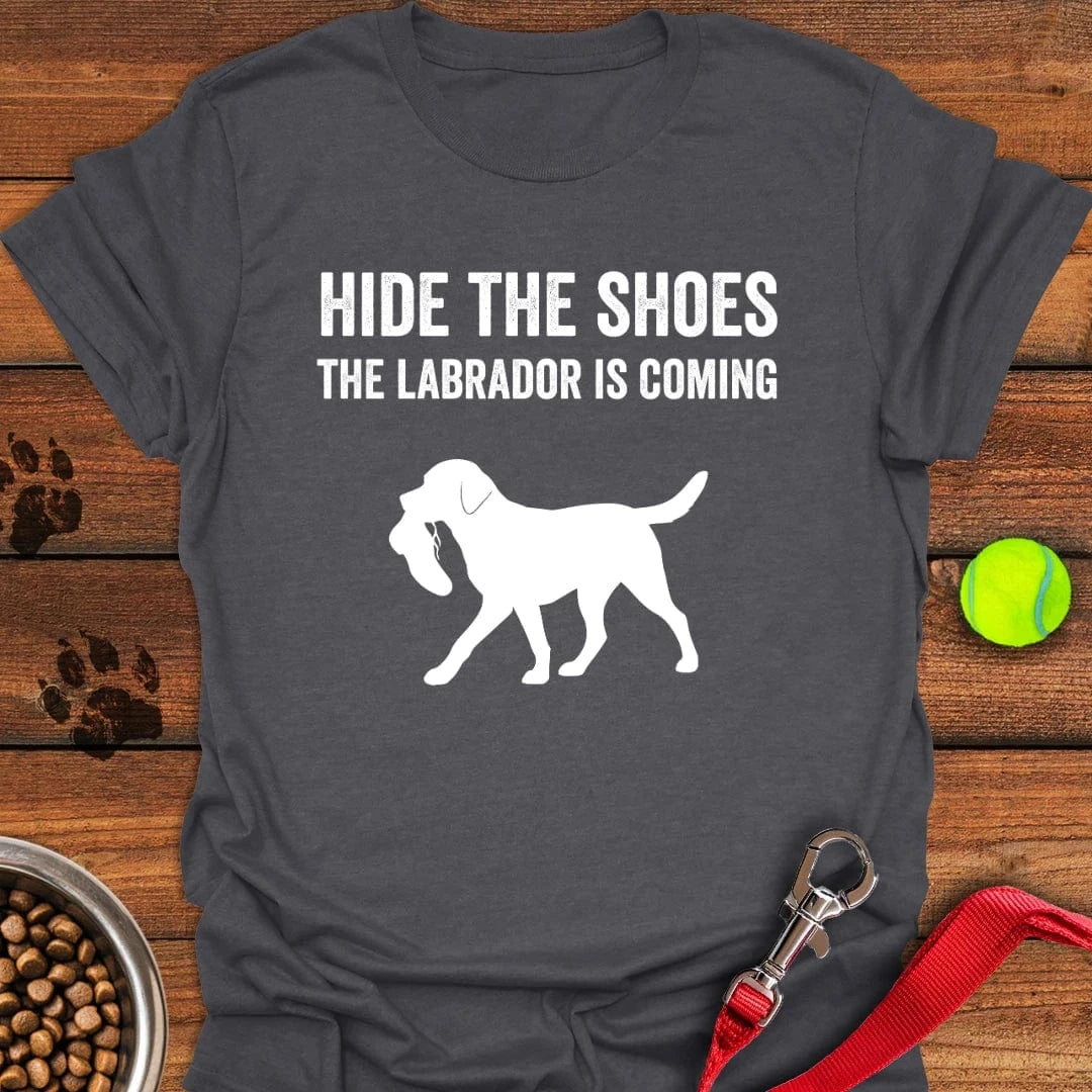 Hide the Shoes Labrador T-Shirt Fancy Dog Apparel Father's Day Gifts