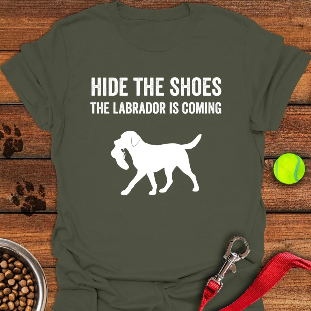 Hide the Shoes Labrador T-Shirt Fancy Dog Apparel Father's Day Gifts