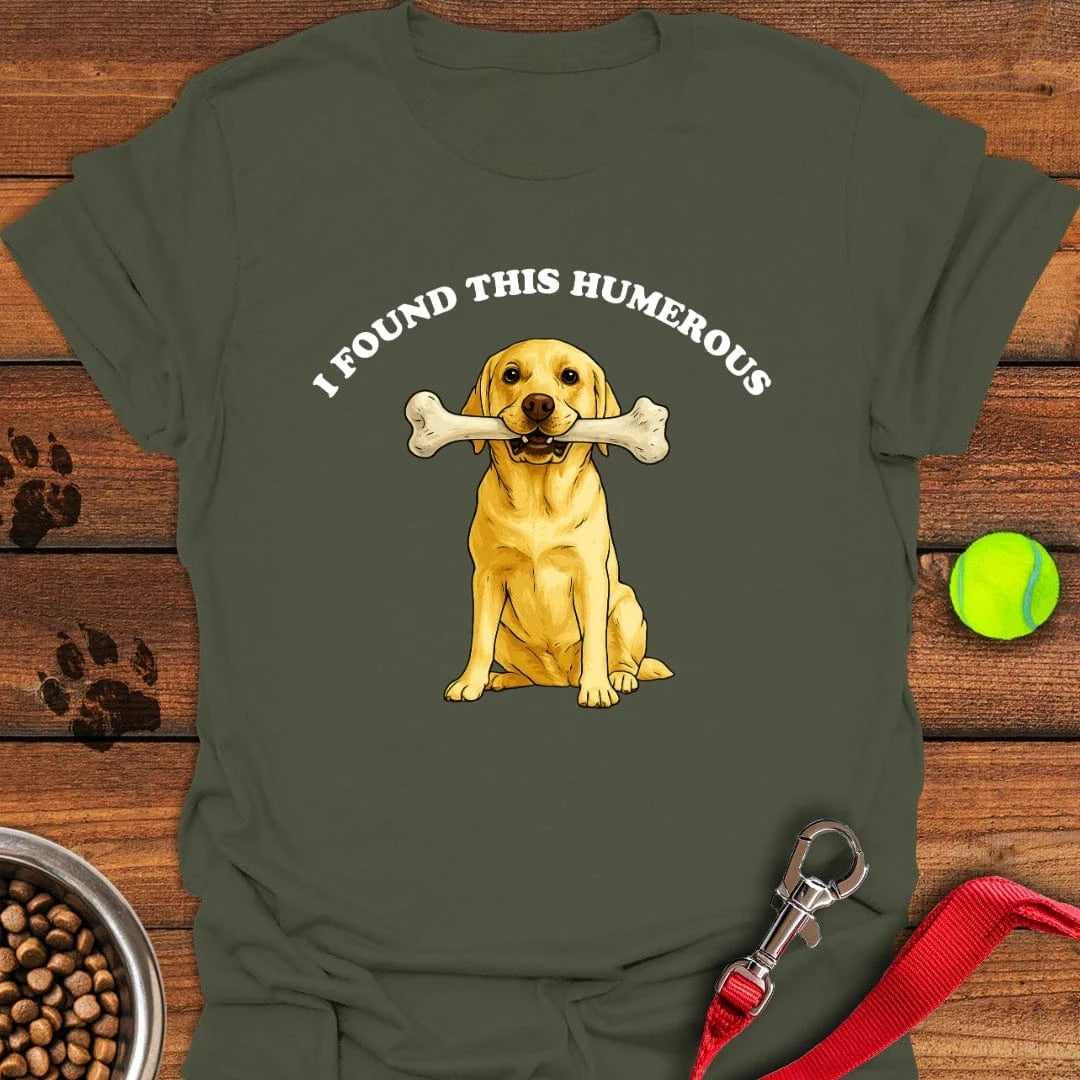I Found This Humerous Yellow Lab T-Shirt Gentle Dog Apparel Great Gift For Dog Owners