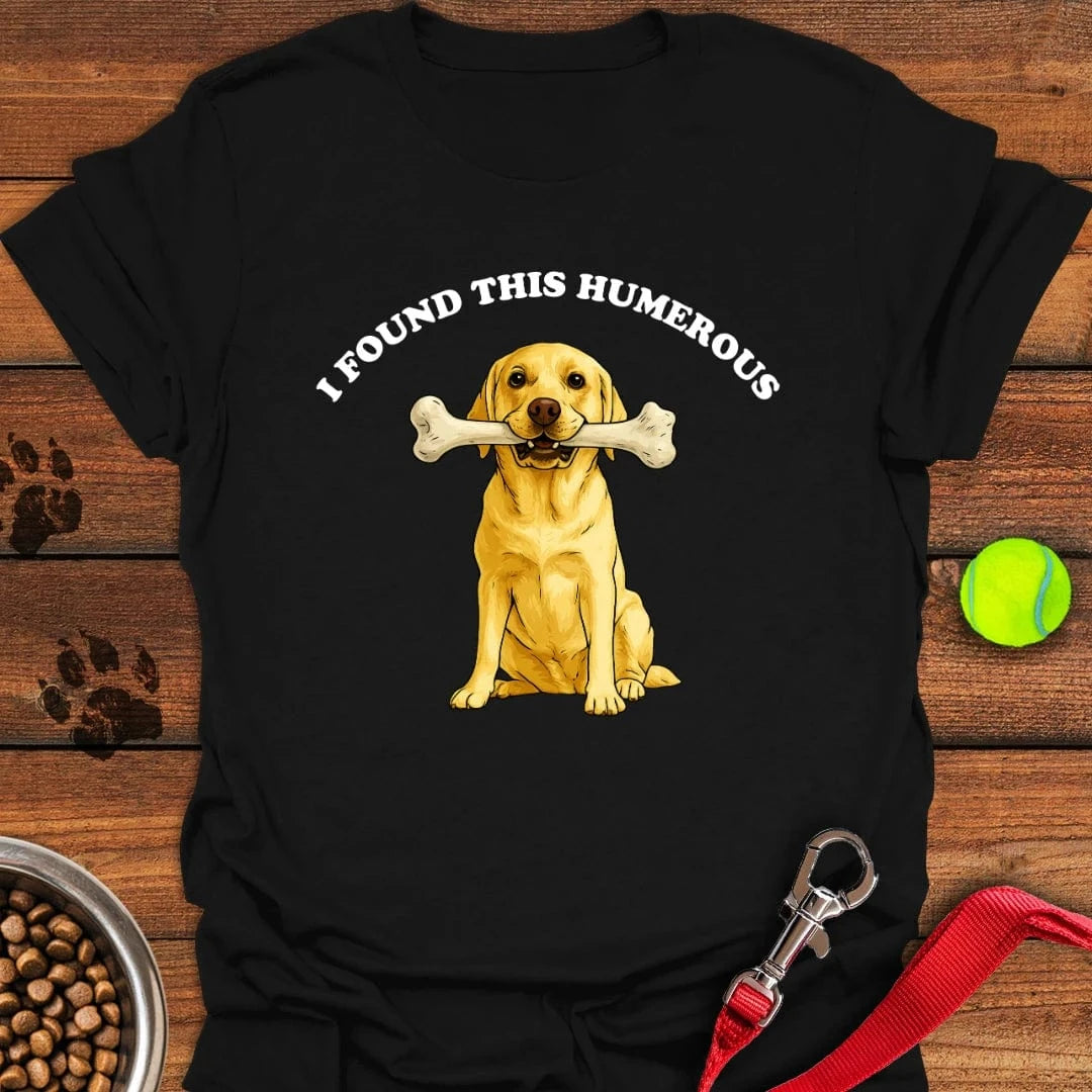 I Found This Humerous Yellow Lab T-Shirt Gentle Dog Apparel Great Gift For Dog Owners