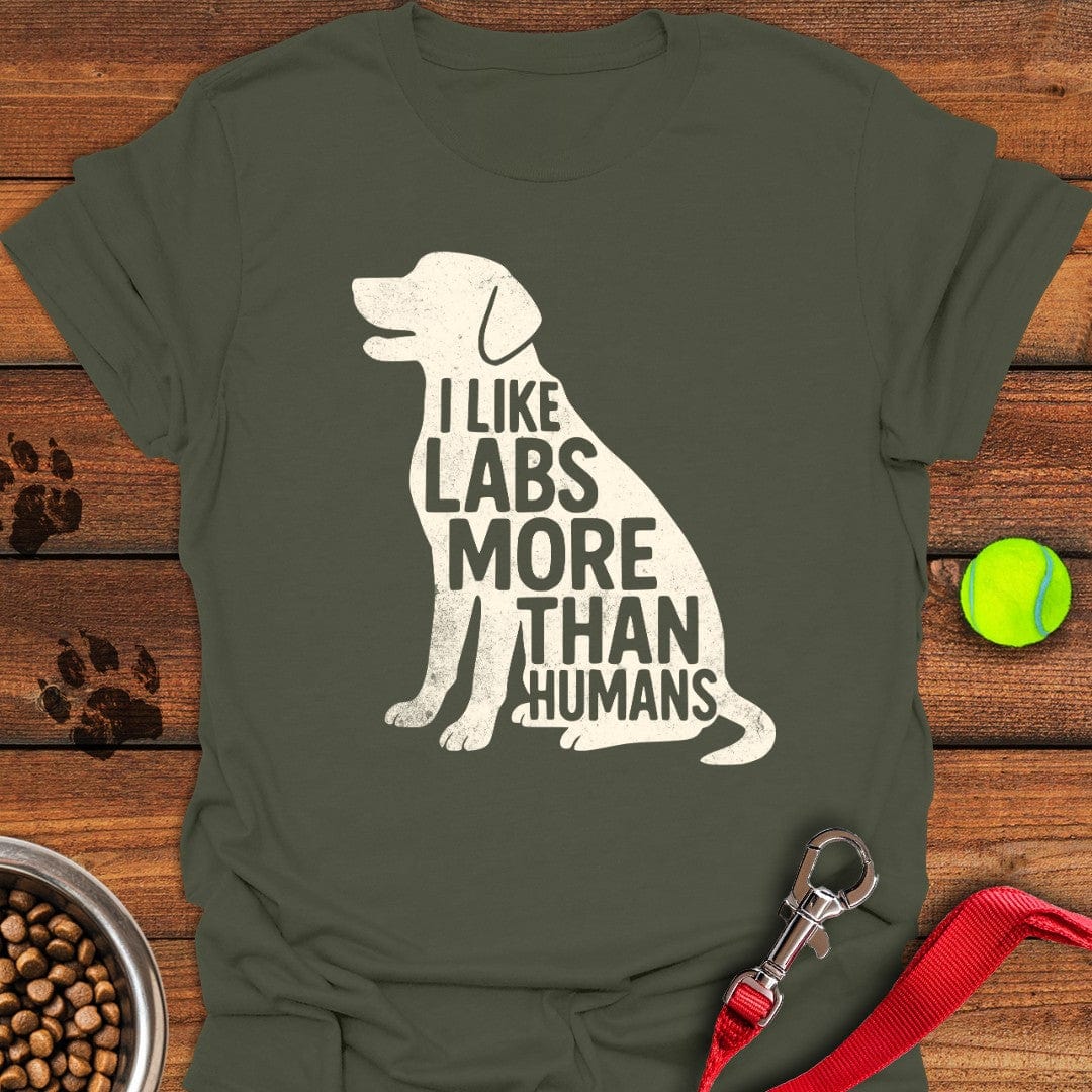 I Like Labs More Than Humans T-Shirt Smart Dog Clothing Mother's Day Gifts For Grandma