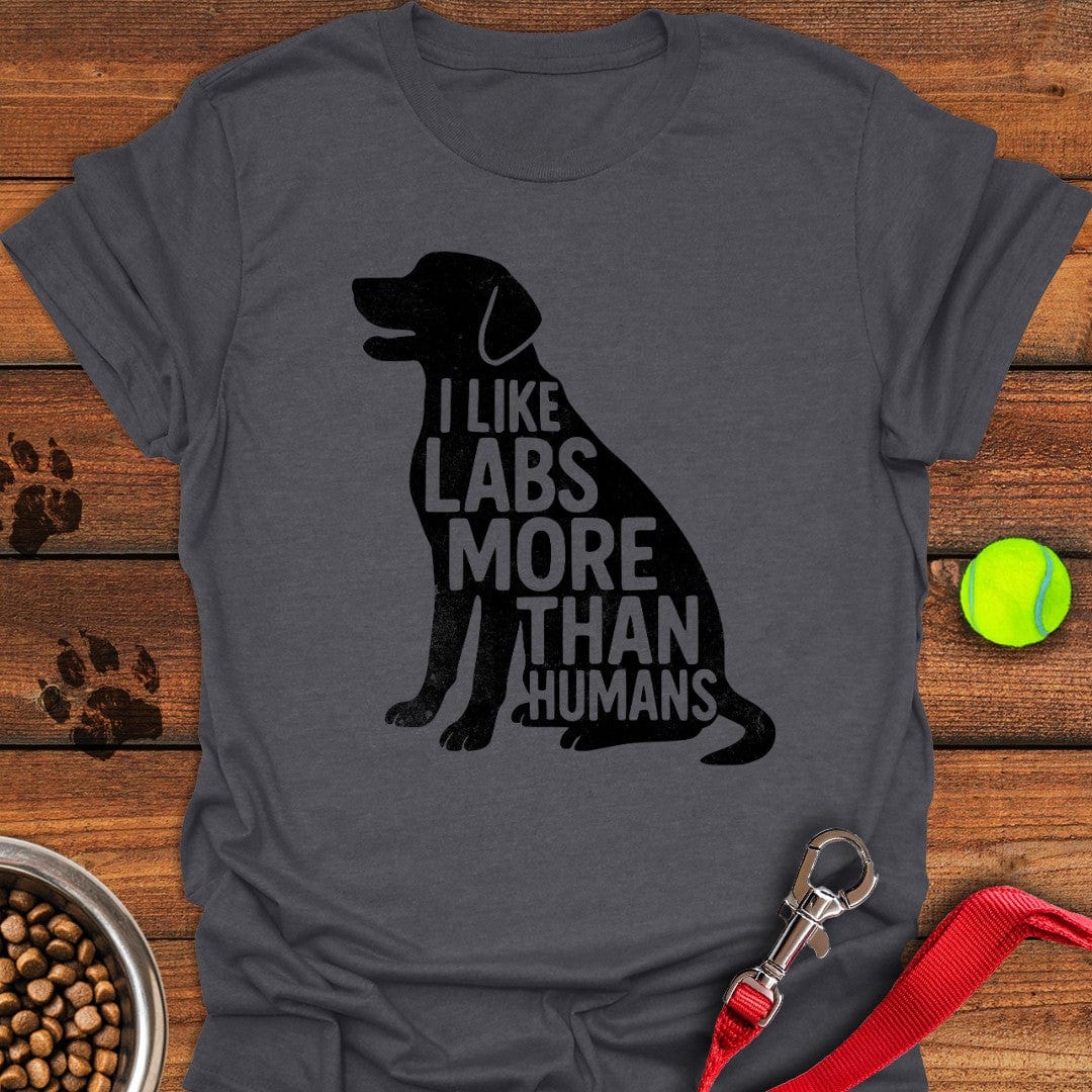 I Like Labs More Than Humans T-Shirt Smart Dog Clothing Mother's Day Gifts For Grandma