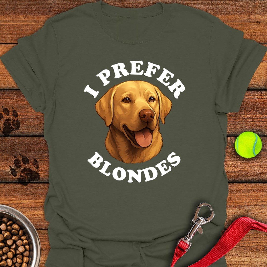 I Prefer Blondes Labrador T-Shirt Adorable Dog Clothing Dog Themed Gifts For Humans