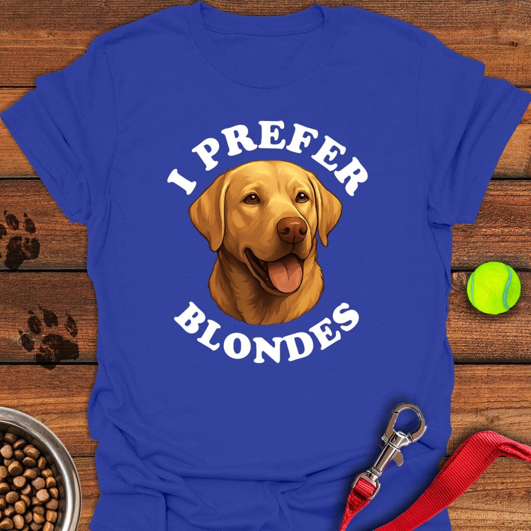 I Prefer Blondes Labrador T-Shirt Adorable Dog Clothing Dog Themed Gifts For Humans