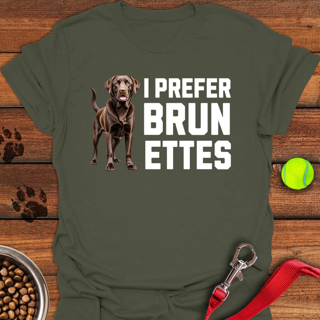 I Prefer Brunettes Labrador T-Shirt Silly Dog Clothing Best Gifts For New Dog Owners