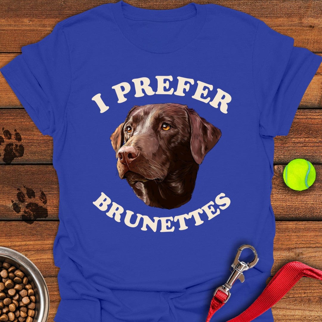 I Prefer Brunettes Labrador T-Shirt Tiny Dog Apparel Dog Gift Ideas For Dog Owners