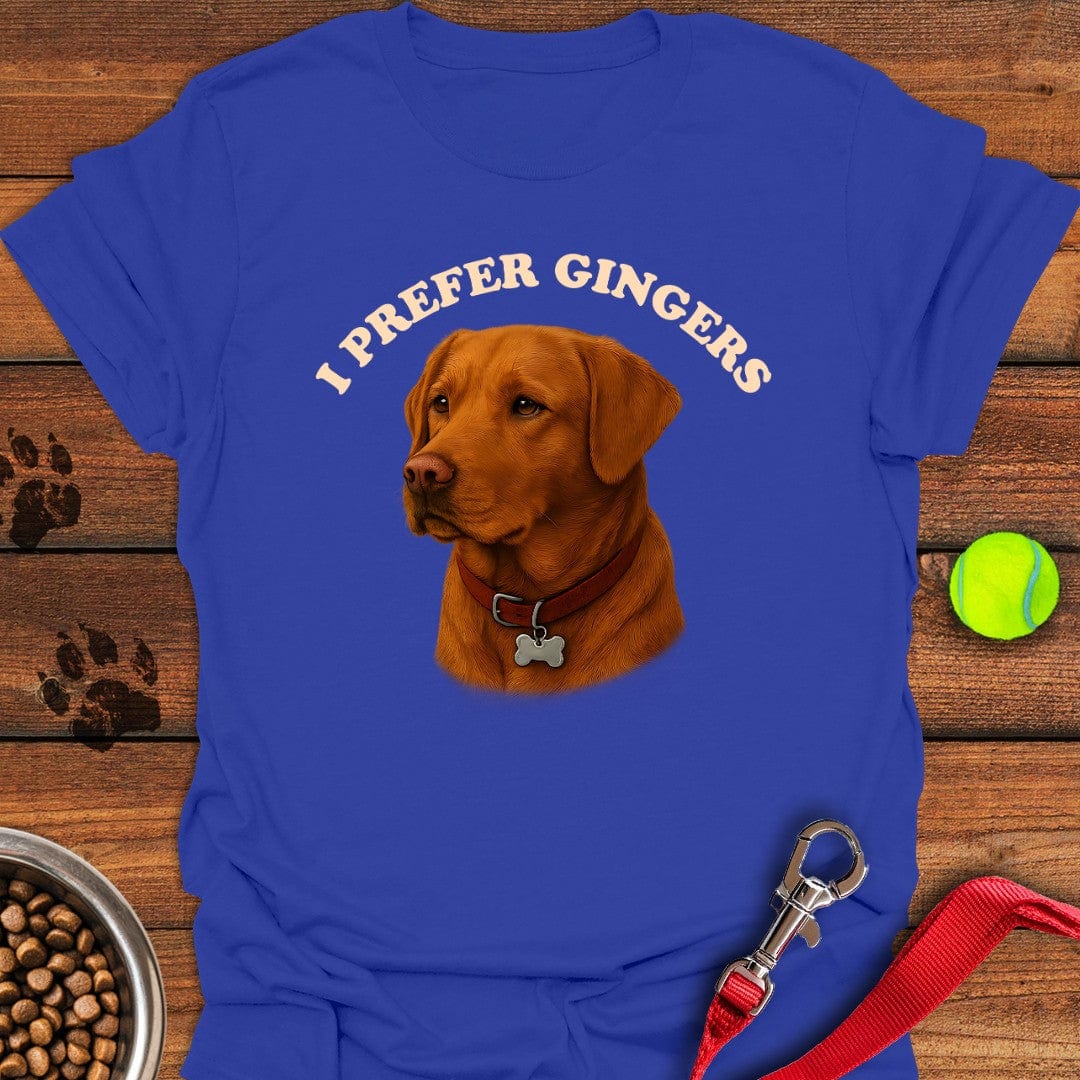 I Prefer Gingers Fox Red Labs T-Shirt Energetic Dog Apparel Best Gifts For Dad
