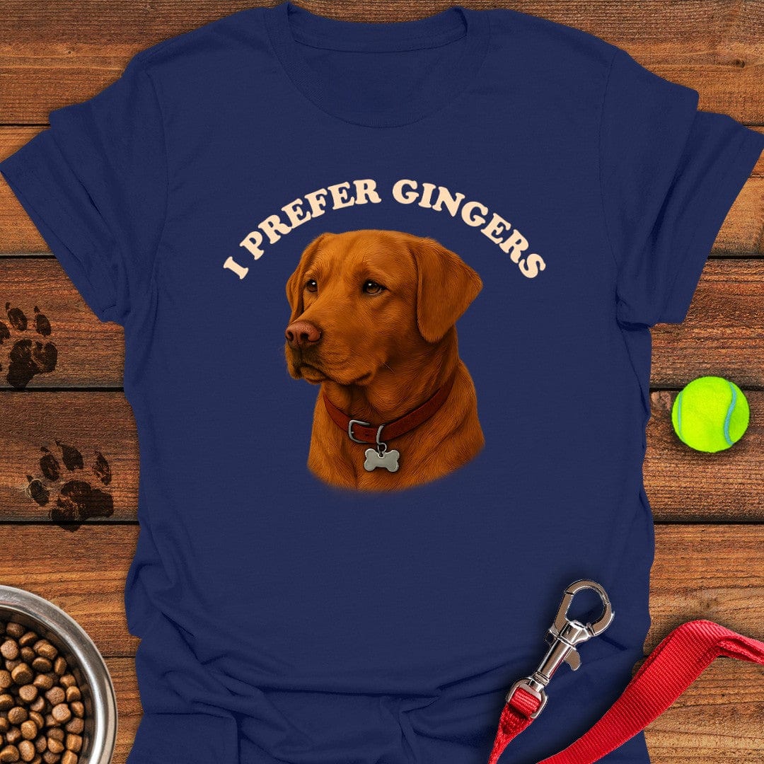 I Prefer Gingers Fox Red Labs T-Shirt Energetic Dog Apparel Best Gifts For Dad