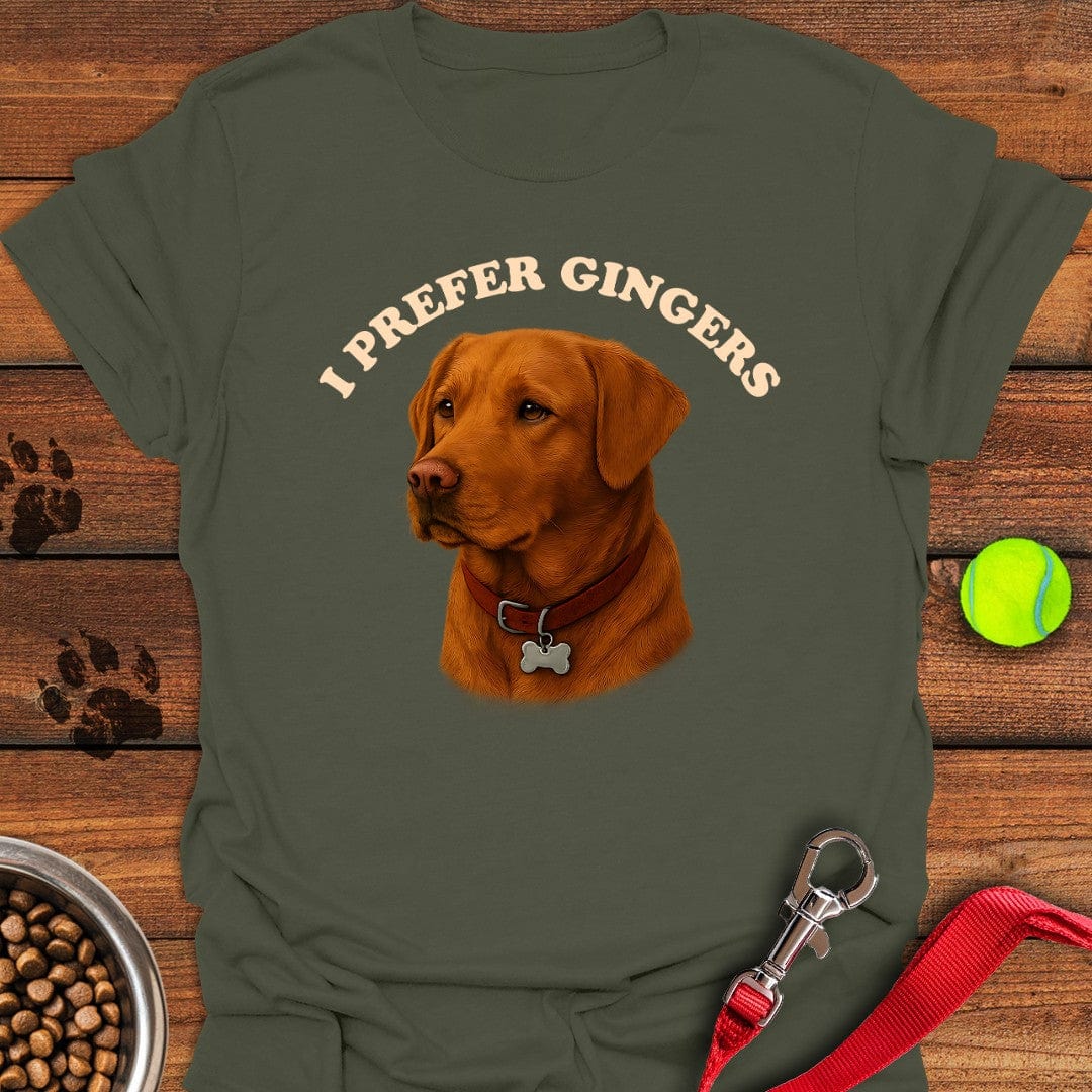 I Prefer Gingers Fox Red Labs T-Shirt Energetic Dog Apparel Best Gifts For Dad