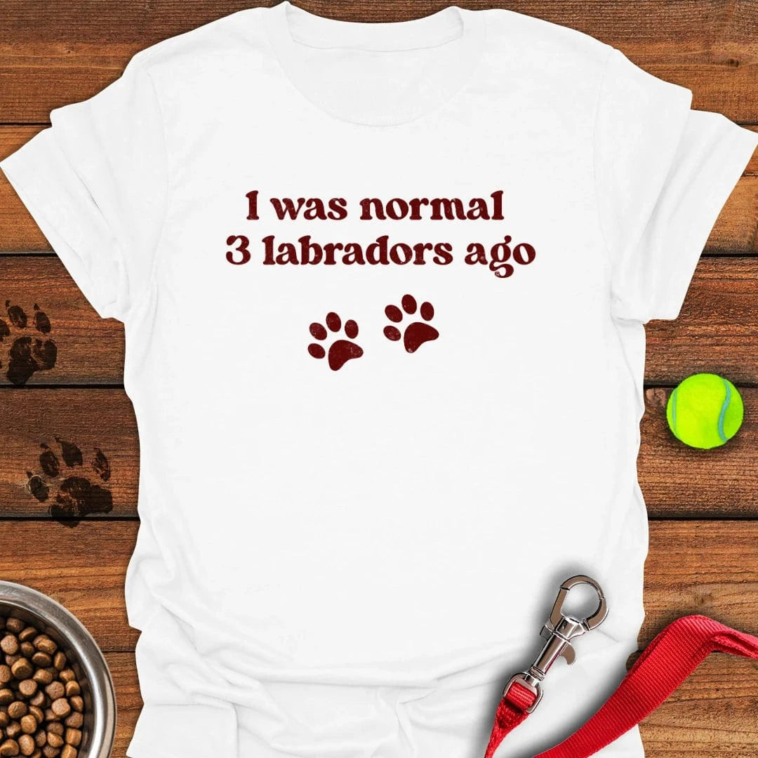 I Was Normal 3 Labradors Ago T-Shirt Smart Dog Clothes Gifts For People Who Love Dogs