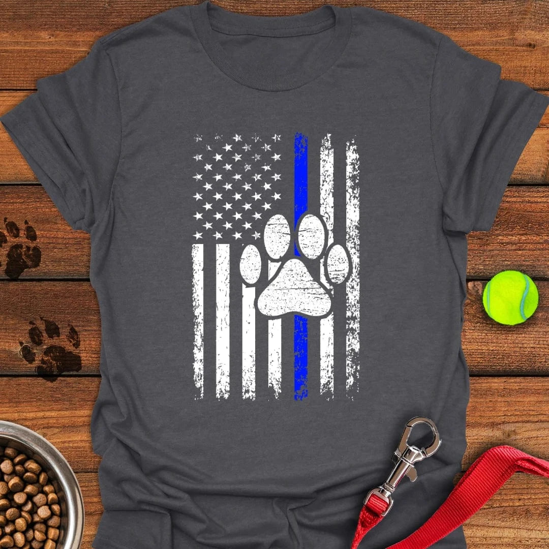 K9 Police Dog Blue Line T-Shirt Lazy Dog Clothes First Mothers Day Gift For My Daughter