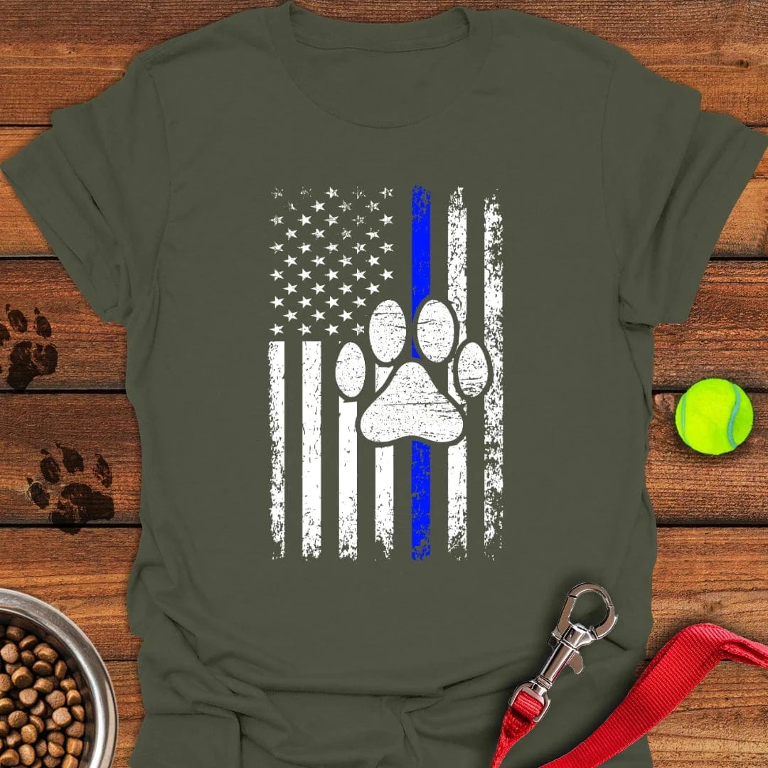 K9 Police Dog Blue Line T-Shirt Lazy Dog Clothes First Mothers Day Gift For My Daughter
