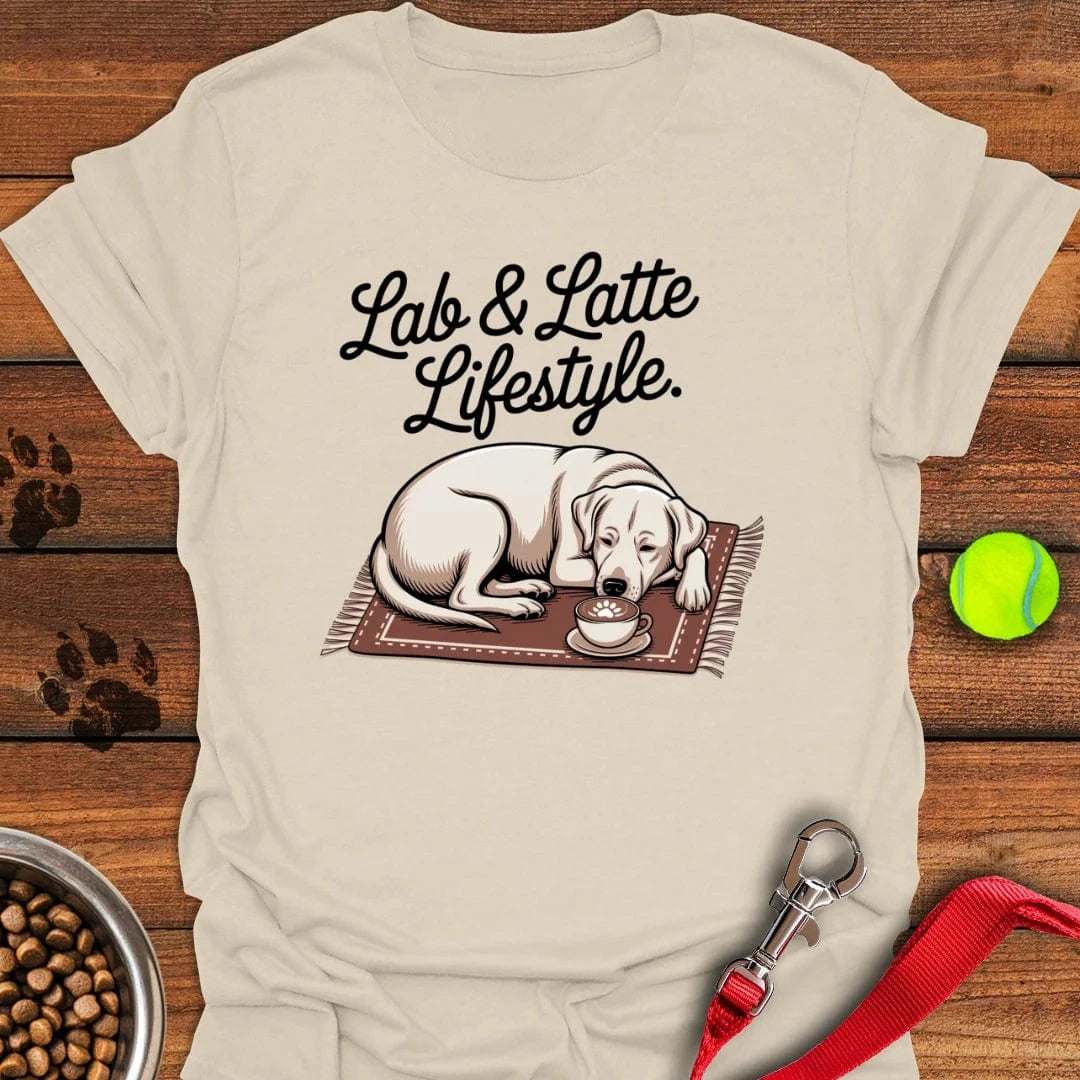 Lab & Latte Lifestyle T-Shirt Fluffy Dog Apparel Mothers Day Gift For Friends