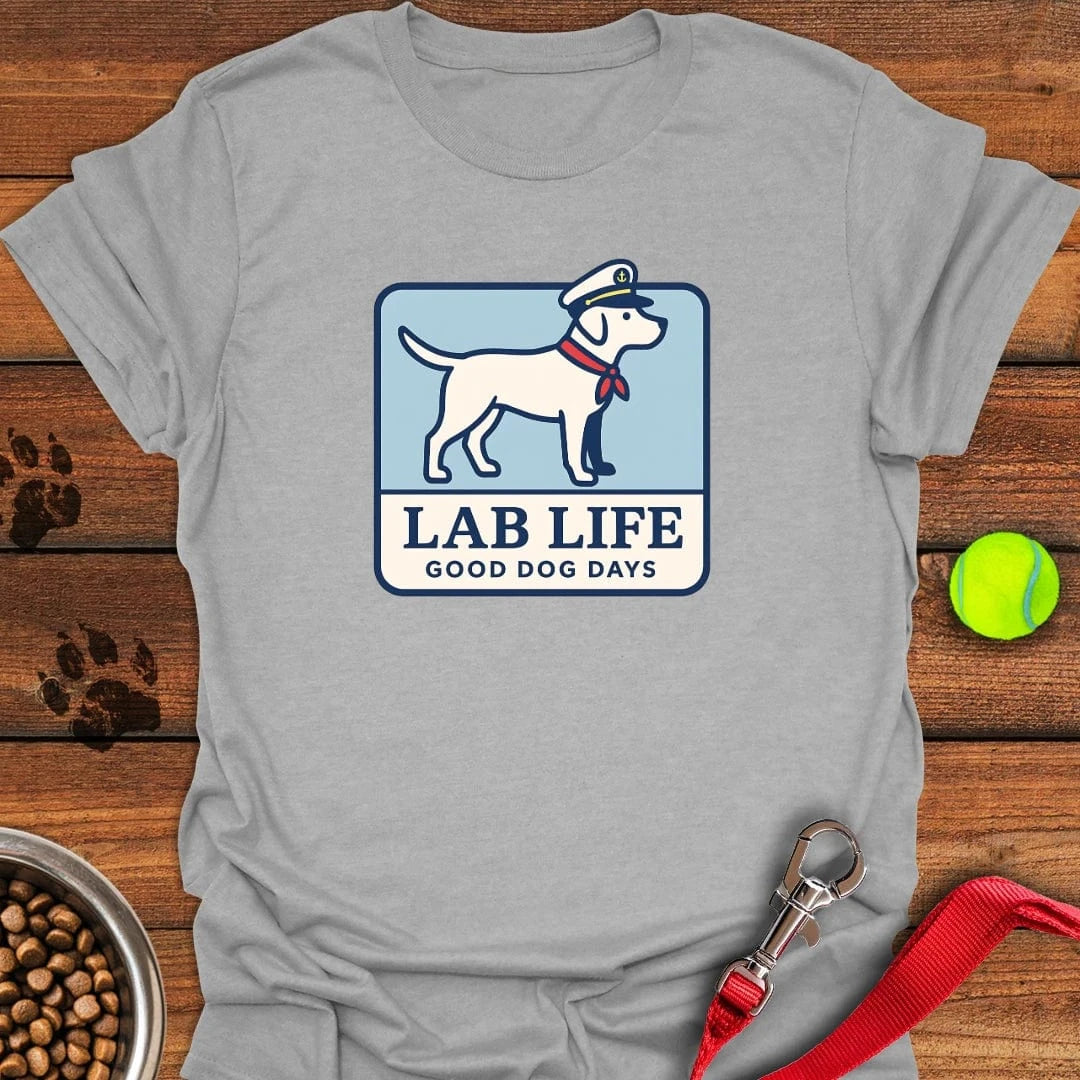 Lab Life Nautical T-Shirt Lovely Dog Clothing Dog Owners Themed Gifts