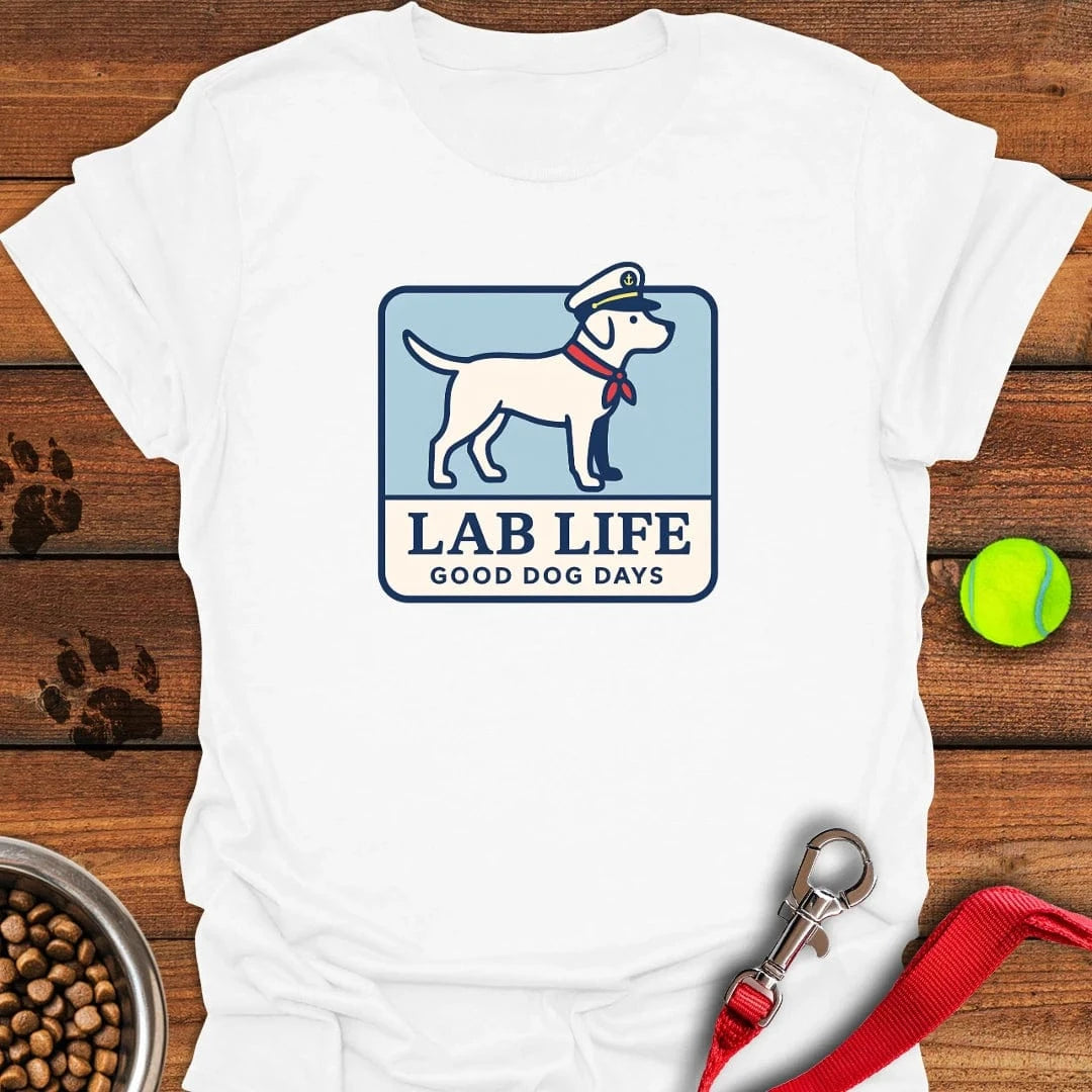 Lab Life Nautical T-Shirt Lovely Dog Clothing Dog Owners Themed Gifts