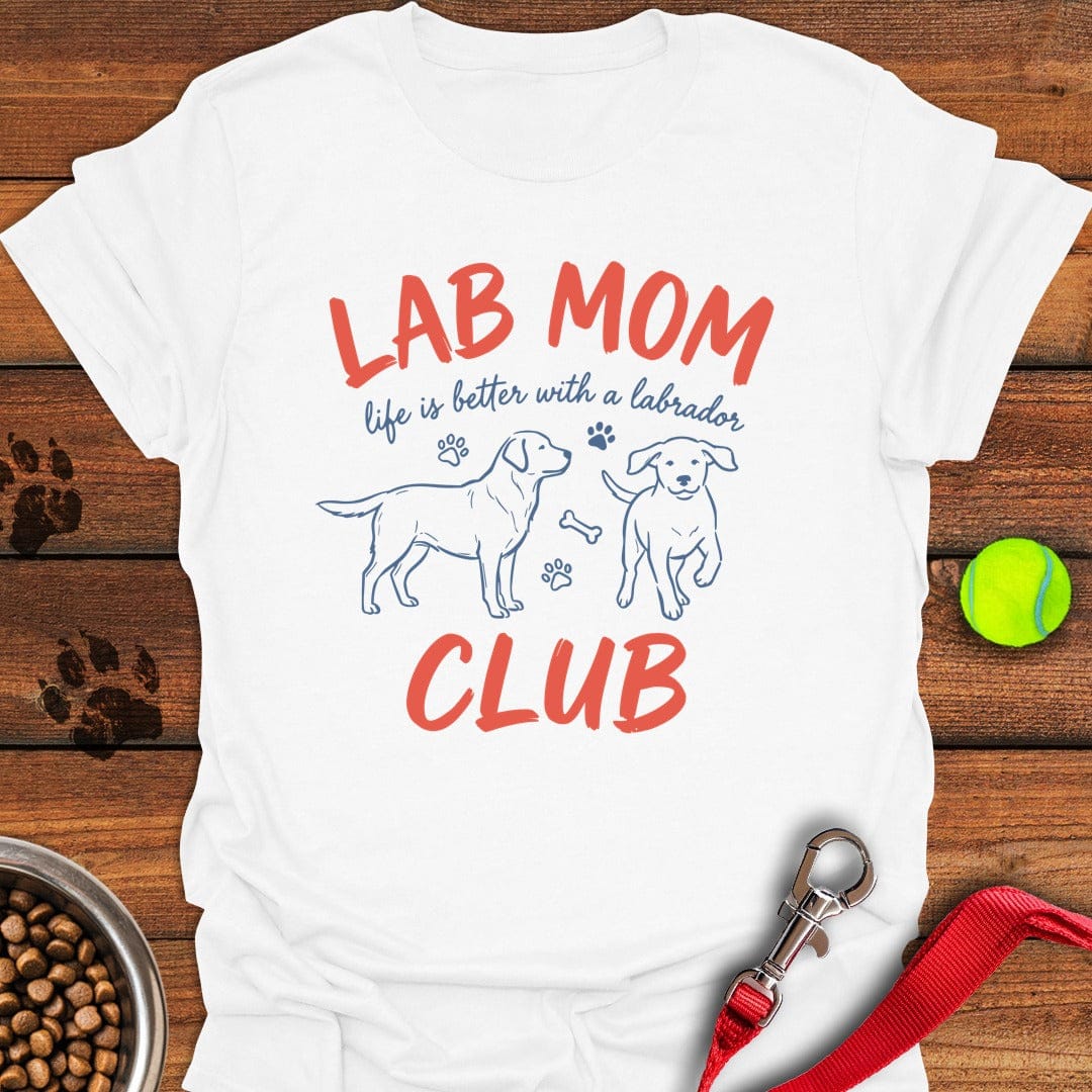 Lab Mom Club T-Shirt Happy Dog Apparel Creative Mother's Day Gifts