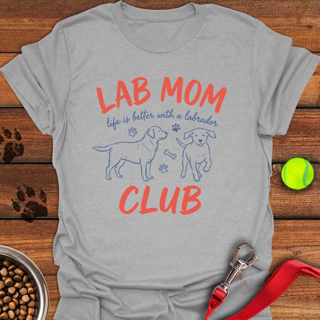 Lab Mom Club T-Shirt Happy Dog Apparel Creative Mother's Day Gifts