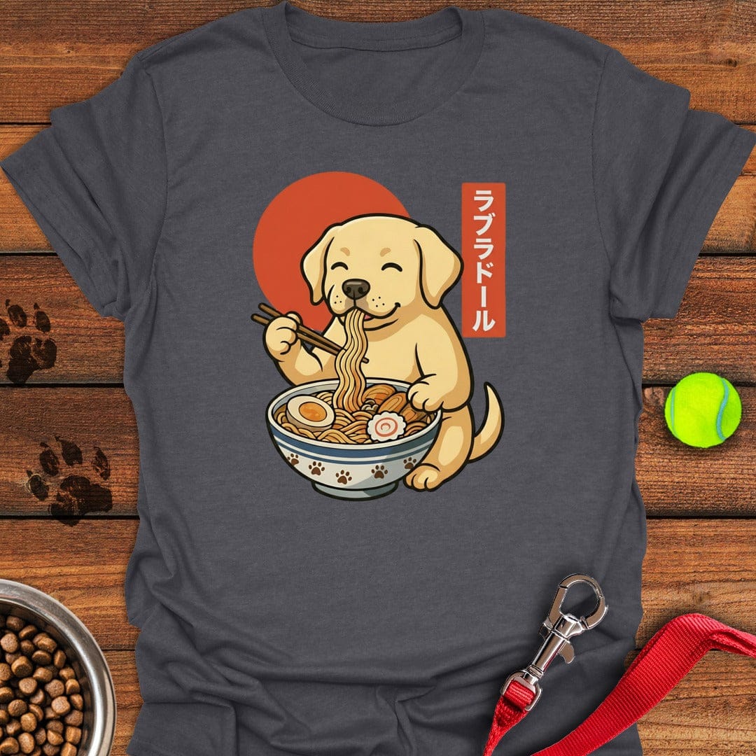 Lab Puppy Eating Ramen T-Shirt Happy Dog Clothes Mother'S Day Gift For Daughter From Mom