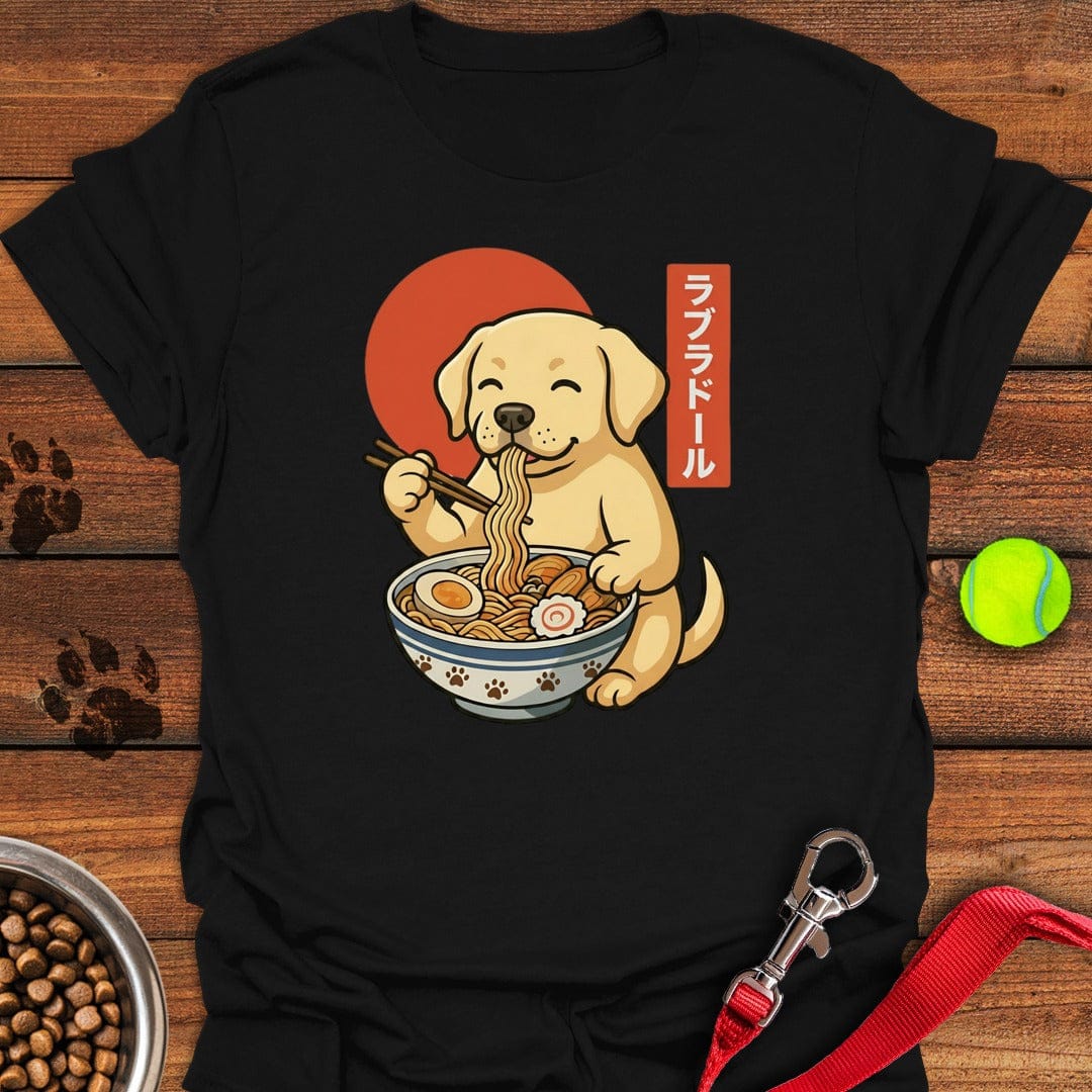 Lab Puppy Eating Ramen T-Shirt Happy Dog Clothes Mother'S Day Gift For Daughter From Mom