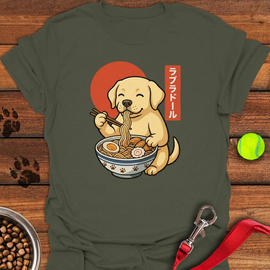 Lab Puppy Eating Ramen T-Shirt Happy Dog Clothes Mother'S Day Gift For Daughter From Mom