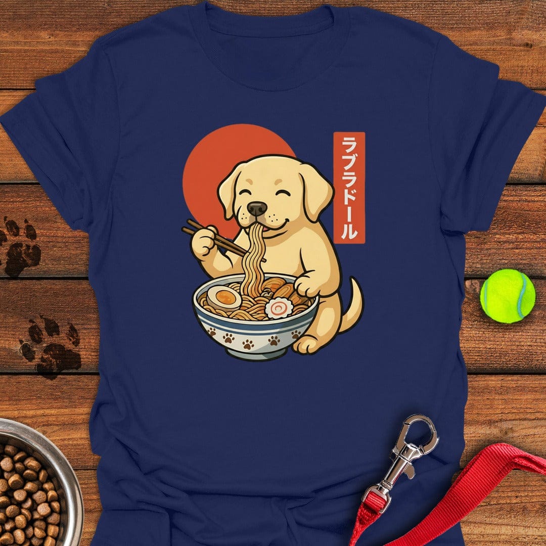 Lab Puppy Eating Ramen T-Shirt Happy Dog Clothes Mother'S Day Gift For Daughter From Mom