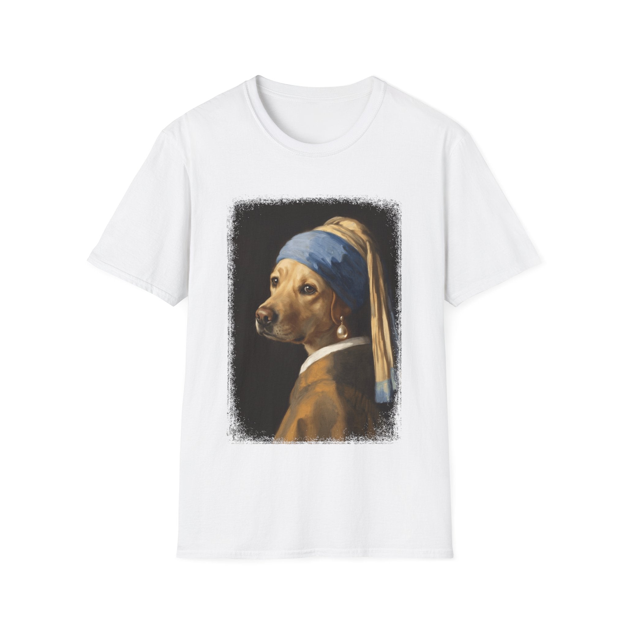Lab With a Pearl Earring T-Shirt Fancy Dog Clothes Gifts For Dog Owners