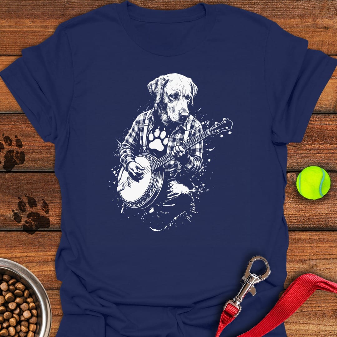Labrador Banjo T-Shirt Funny Dog Clothes Father Daughter Gifts