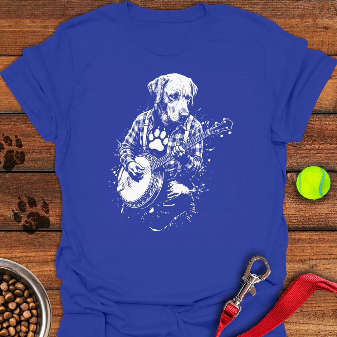 Labrador Banjo T-Shirt Funny Dog Clothes Father Daughter Gifts