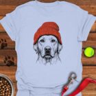 Labrador Beanie T-Shirt Cute Animal Shirt Labrador Gifts For Dog Lovers