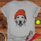 Labrador Beanie T-Shirt Cute Animal Shirt Labrador Gifts For Dog Lovers