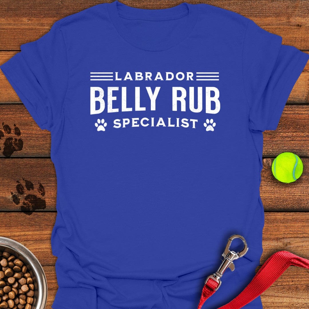 Labrador Belly Rub Specialist T-Shirt Happy Dog Clothing Dog Related Gifts
