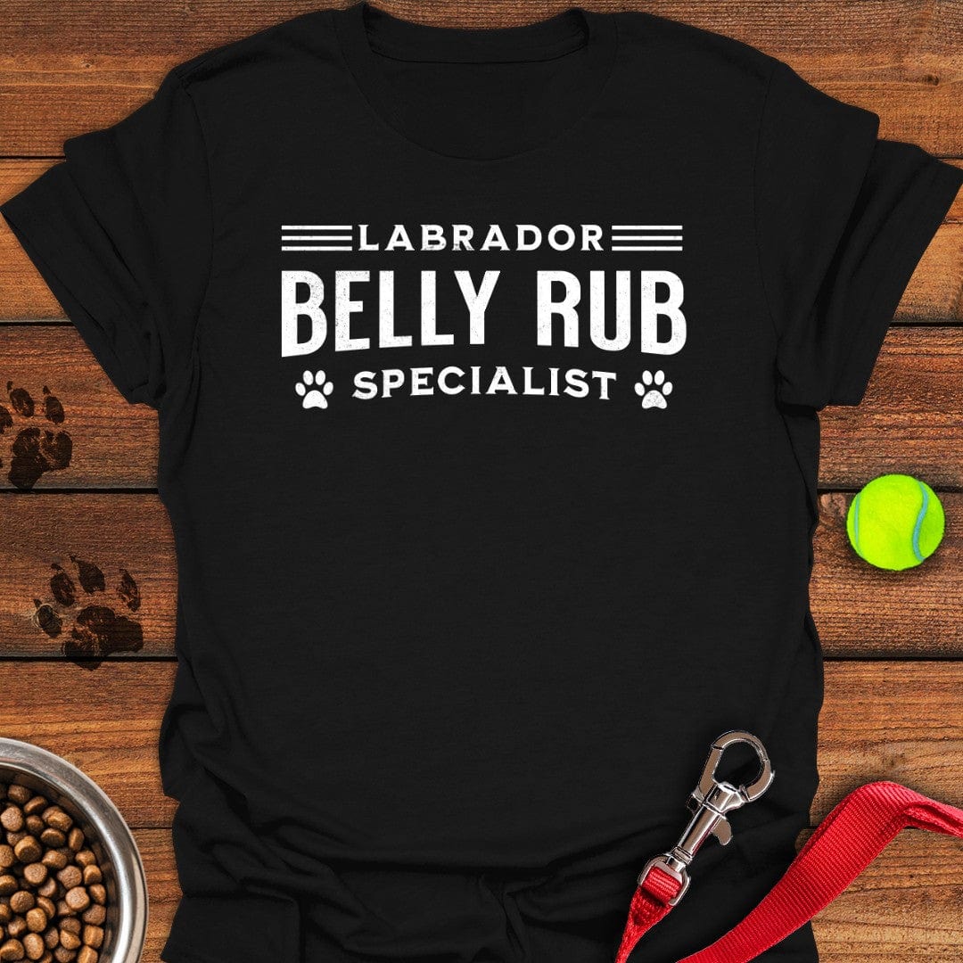 Labrador Belly Rub Specialist T-Shirt Happy Dog Clothing Dog Related Gifts