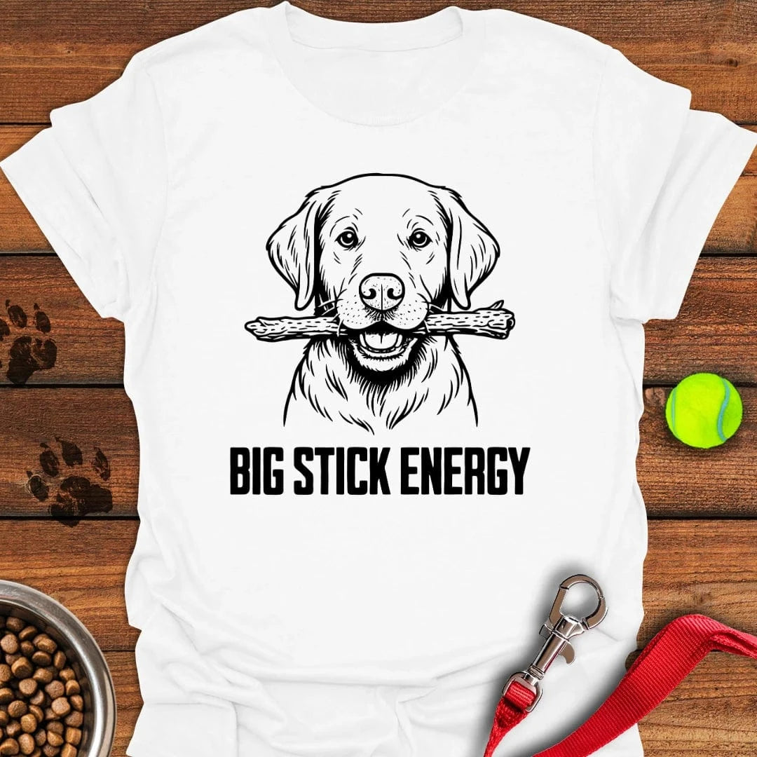 Labrador Big Stick Energy T-Shirt Lovely Dog Clothes Bonus Dad Gifts