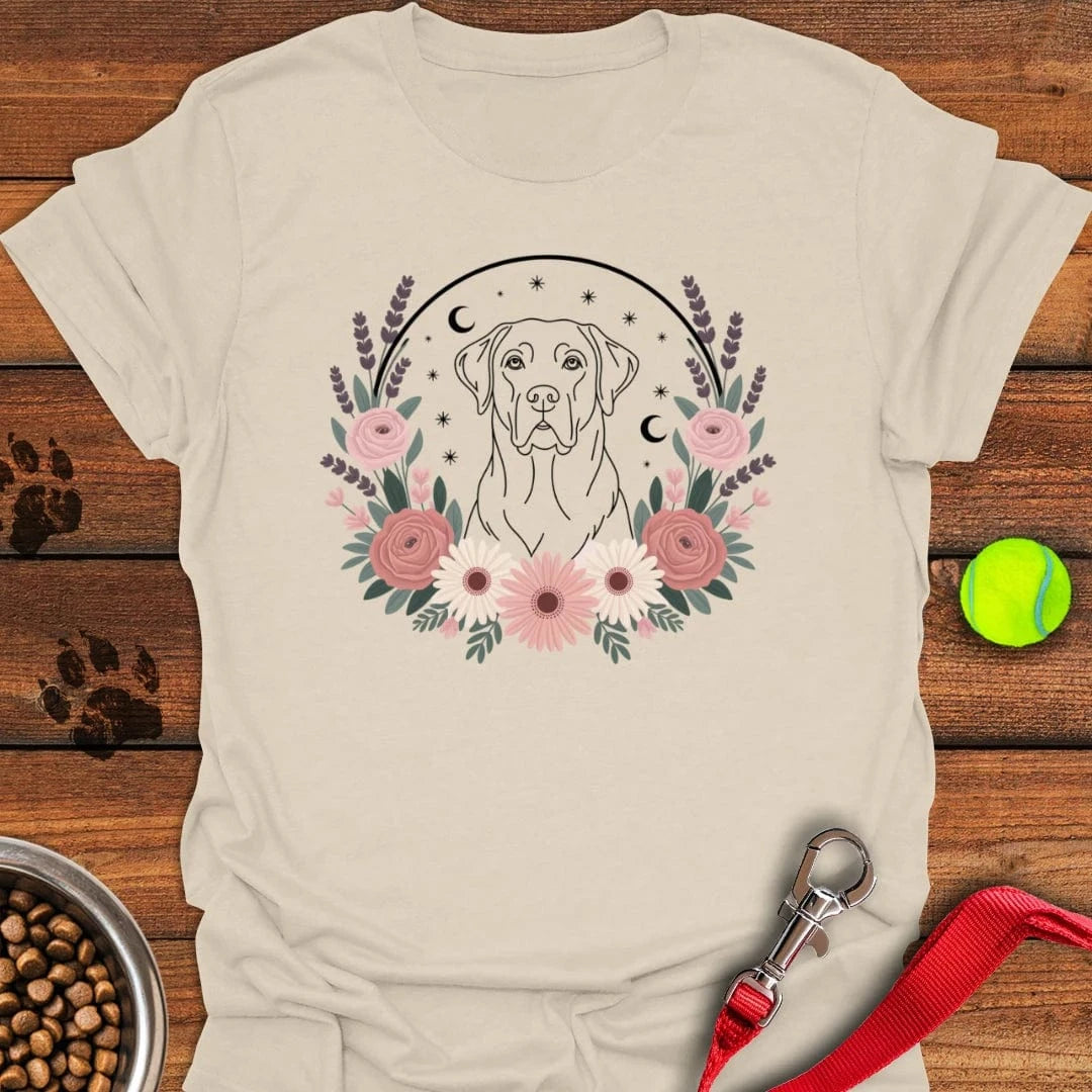 Labrador Boho Flower T-Shirt Friendly Dog Apparel Mothers Day Gift For My Daughter