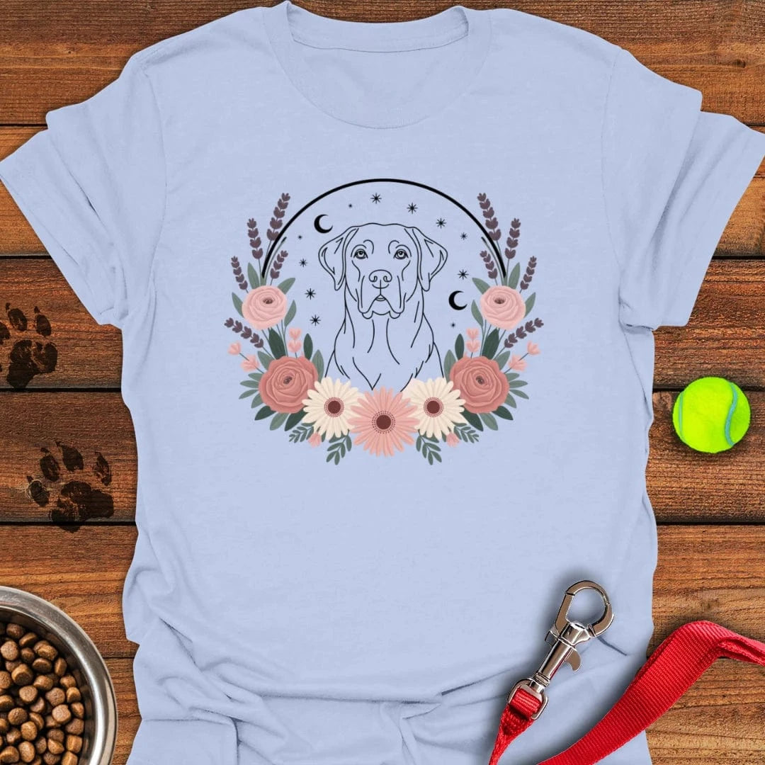 Labrador Boho Flower T-Shirt Friendly Dog Apparel Mothers Day Gift For My Daughter