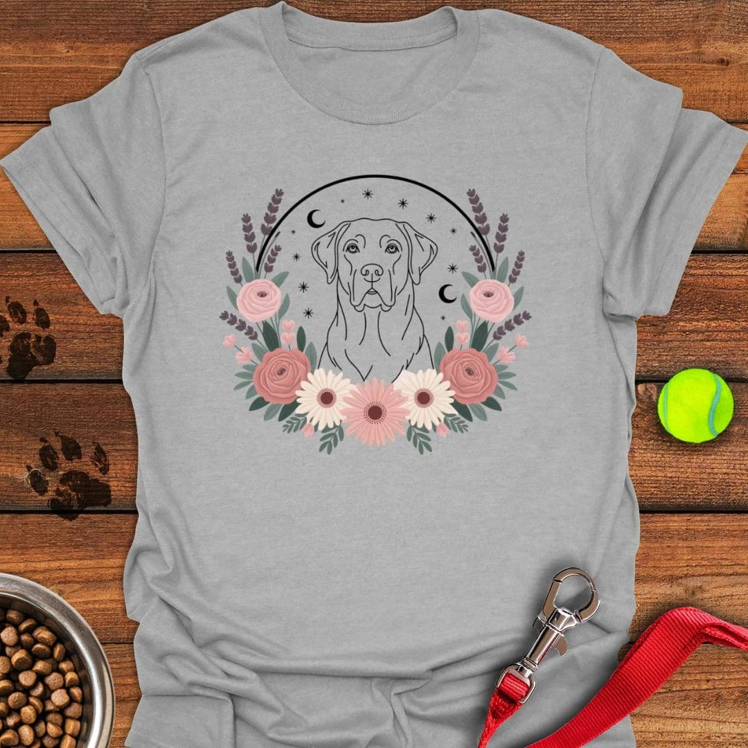 Labrador Boho Flower T-Shirt Friendly Dog Apparel Mothers Day Gift For My Daughter