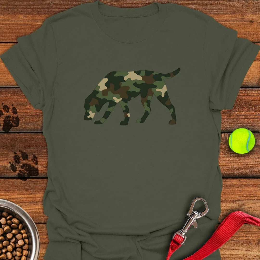 Labrador Camouflage Hunting T-Shirt Cool Dog Clothes Doggy Gifts For Humans