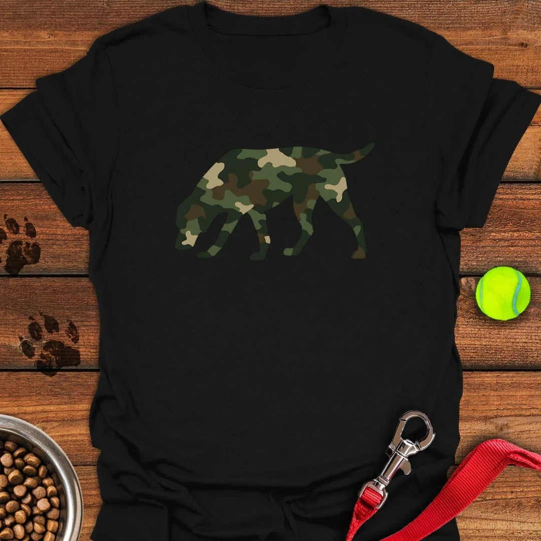 Labrador Camouflage Hunting T-Shirt Cool Dog Clothes Doggy Gifts For Humans
