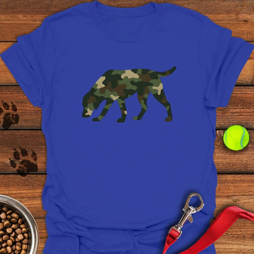 Labrador Camouflage Hunting T-Shirt Cool Dog Clothes Doggy Gifts For Humans