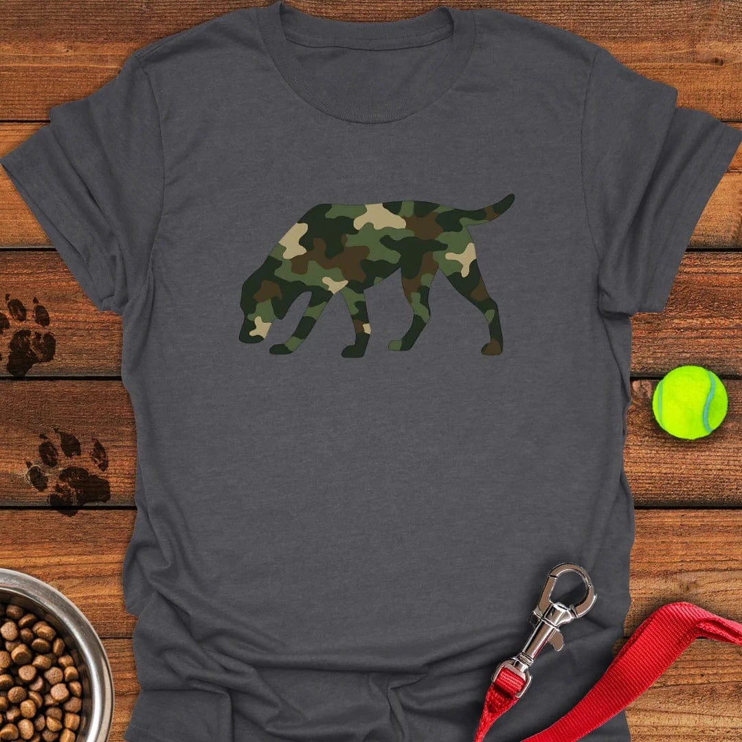 Labrador Camouflage Hunting T-Shirt Cool Dog Clothes Doggy Gifts For Humans