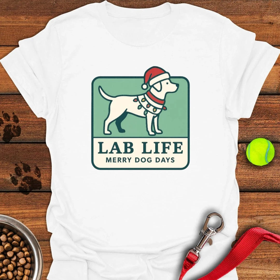 Labrador Christmas T-Shirt Gentle Dog Clothing Gifts For Dog Parents