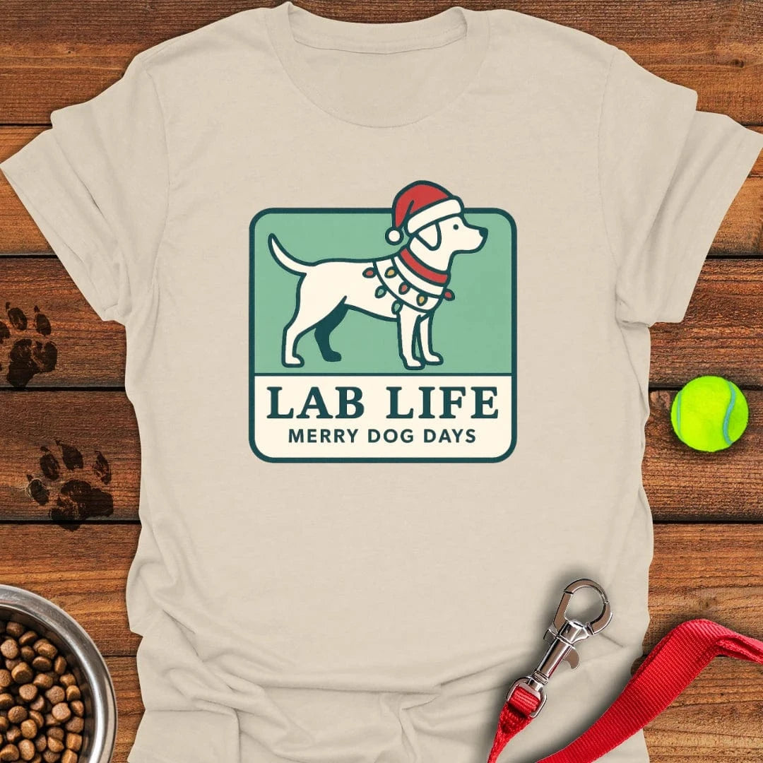 Labrador Christmas T-Shirt Gentle Dog Clothing Gifts For Dog Parents