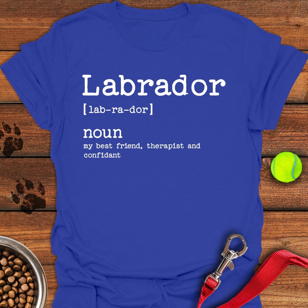 Labrador Dictionary T-Shirt Silly Dog Apparel Awesome Dog Lover Gifts