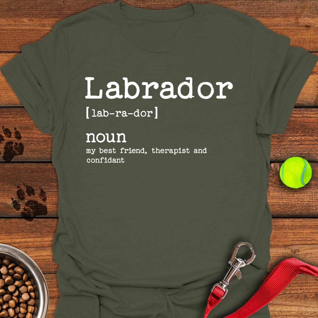 Labrador Dictionary T-Shirt Silly Dog Apparel Awesome Dog Lover Gifts