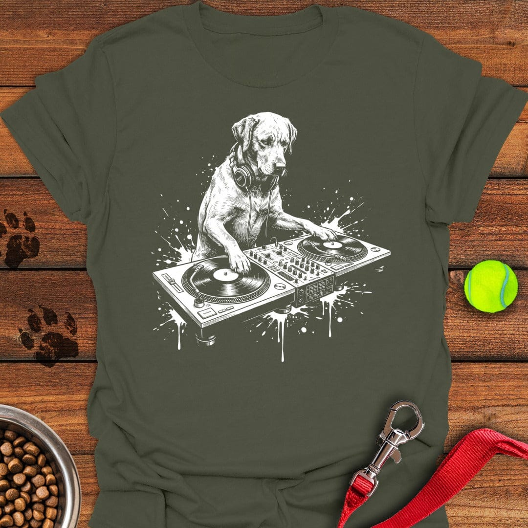 labrador DJ T-Shirt Adorable Dog Clothing Dog Dad Fathers Day Gifts